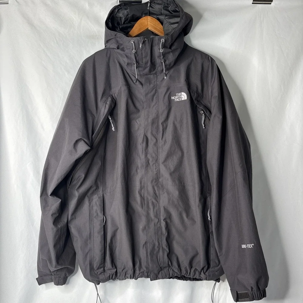 Vtg Y2K The North Face Gore-Tex Men's XL Mountain Jacket Gray Double Zipper